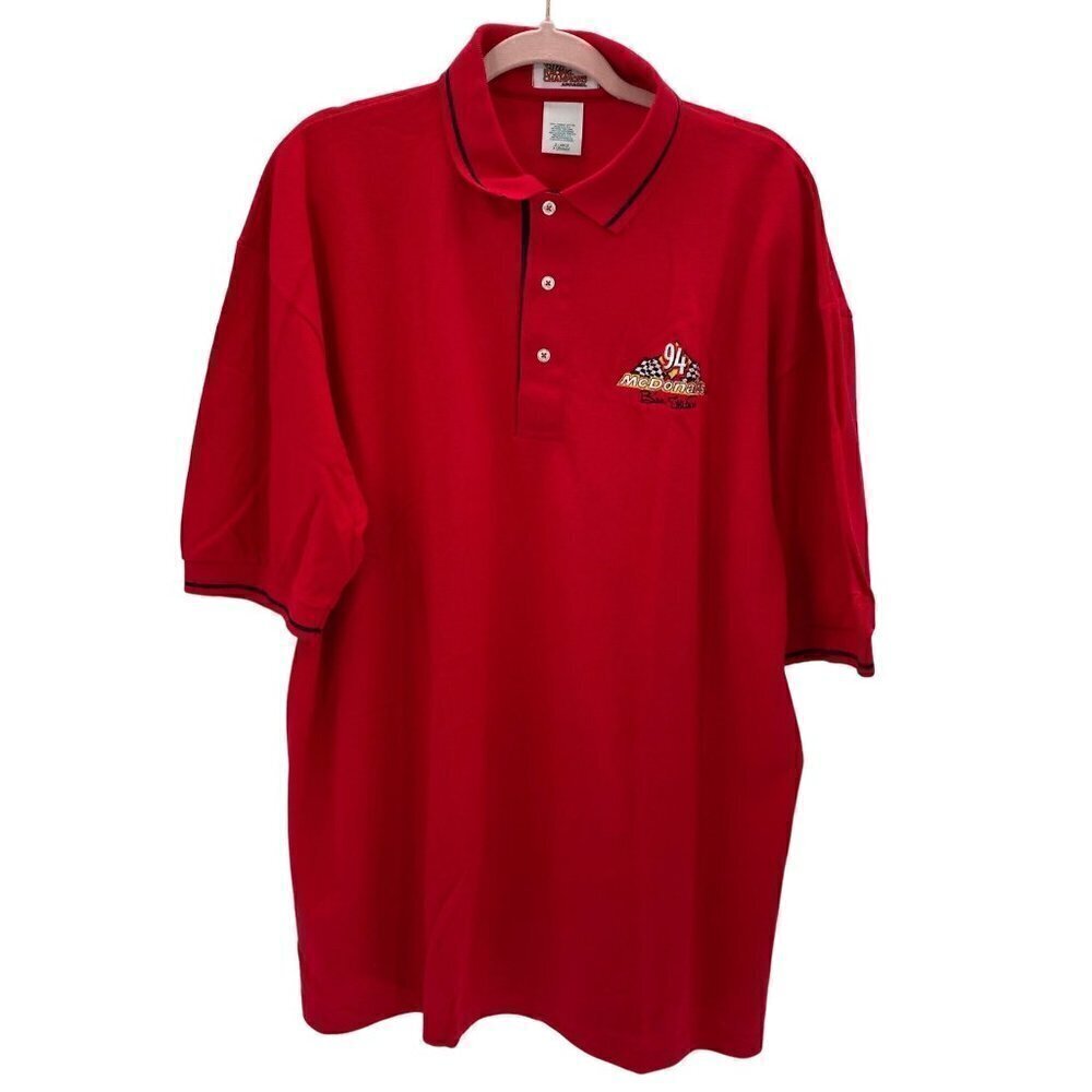Racing Champions Apparel Nascar Bill Elliott Red Polo Shirt Men's XL
